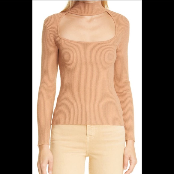 Jonathan Simkhai Nude Cutout Sweater - Picture 2 of 5